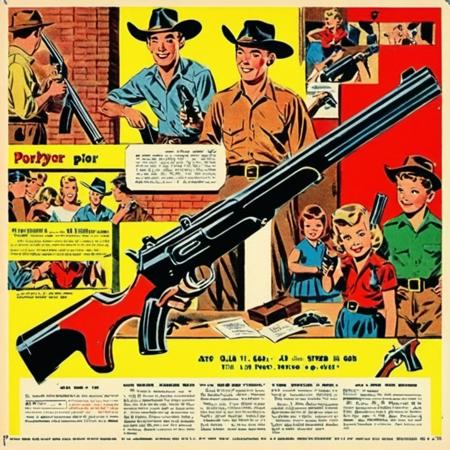 popart, 1950s catalog red ryder bb gun