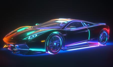 <lora:shineglasscd_xl-000005:0.7>,a (shineglasscd_xl,shine glass,neon lights,light particles,colorful:1.3,gradient,chromatic aberration) mechanical modern sports car,supercar,no humans,long-focus,tilt-shift,dark background,simple background,full body,cutie,cute,still life,front view, emotional,harmonious,high budget,moody,epic,gorgeous,perfect lighting,realistic,photorealistic,photographic,photo (medium),real,moody lighting,volumetric lighting,reality ray tracing,8K,HDR,UHD,masterpiece,best quality,highly detailed,high resolution,finely detail,extremely detailed,ultra detailed,wallpaper