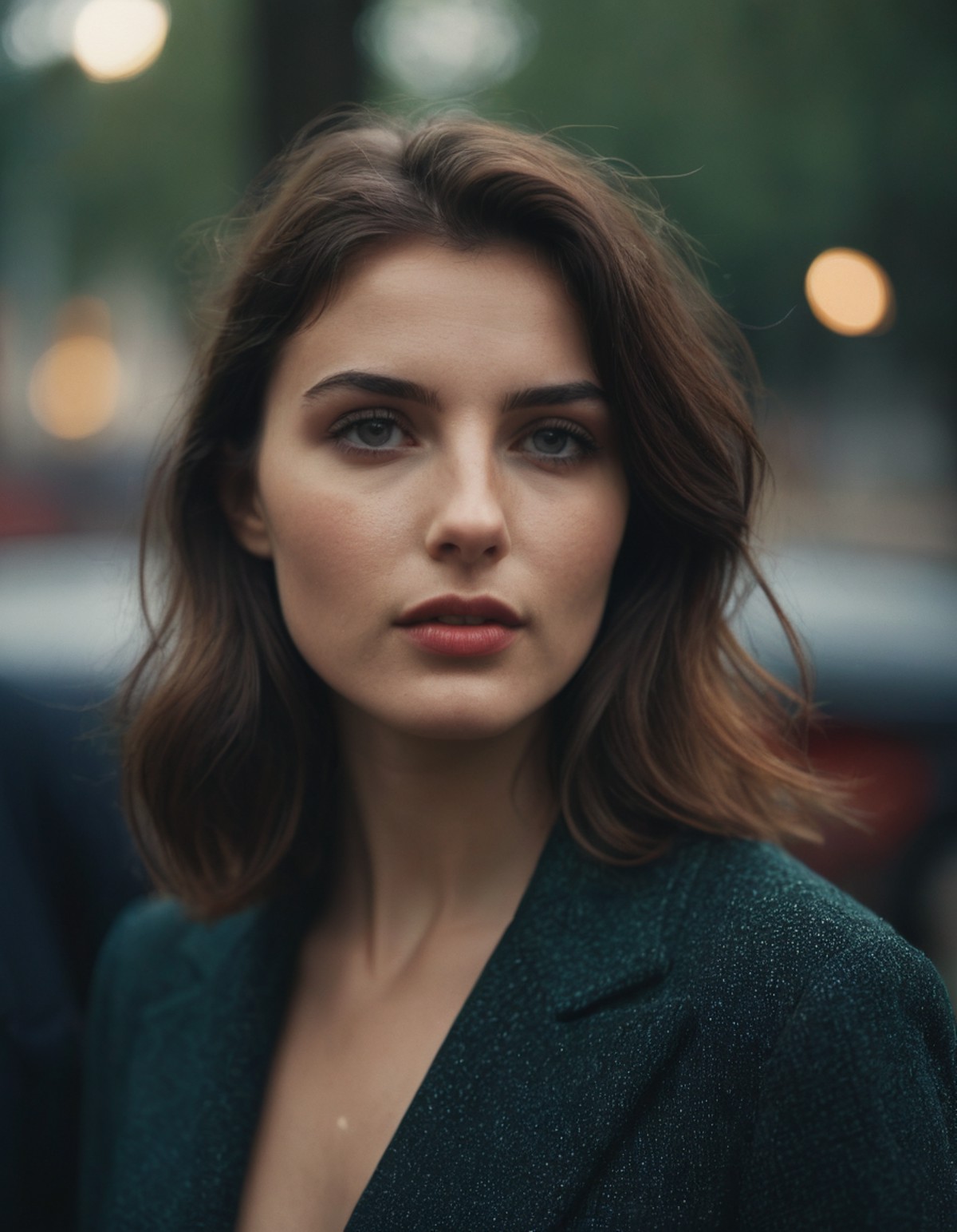 cinematic still, style of Alessio Albi, A fair-skinned woman. 35mm photograph. emotional, harmonious, vignette, highly det...