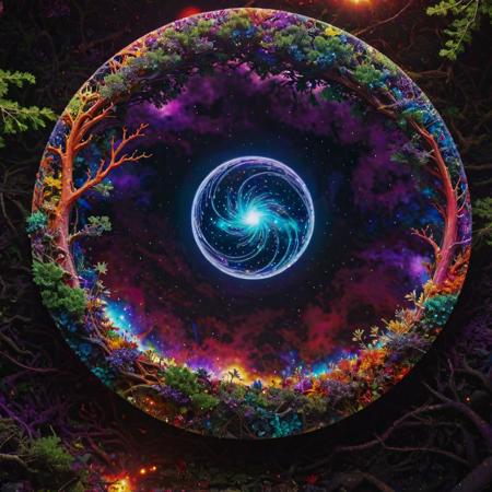 (art by Takashi Miike:1.0) , anime key visual, intricate details, professionally shot of a Glib Unique ("You say goodbye, and I say hello.":1.3) , Aries constellation background, dense trees with Coral reef, Fall, deep focus, Vivid, Frightening, Post-Apocalyptic, side lit, Circular polarizer, Warm Colors, rainbow swirl, concept art, photolab, award winning