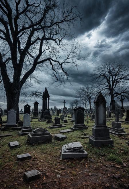 The Specter’s Hand: A ghostly landscape in an abandoned cemetery, with ancient, half-destroyed tombstones. At the center, a skeletal hand emerges from the ground, surrounded by an ethereal glow. The sky is ashen, with threatening clouds swirling above the scene with tree well-dressed girls that are drinking blood with a ghostly face
make that artistic