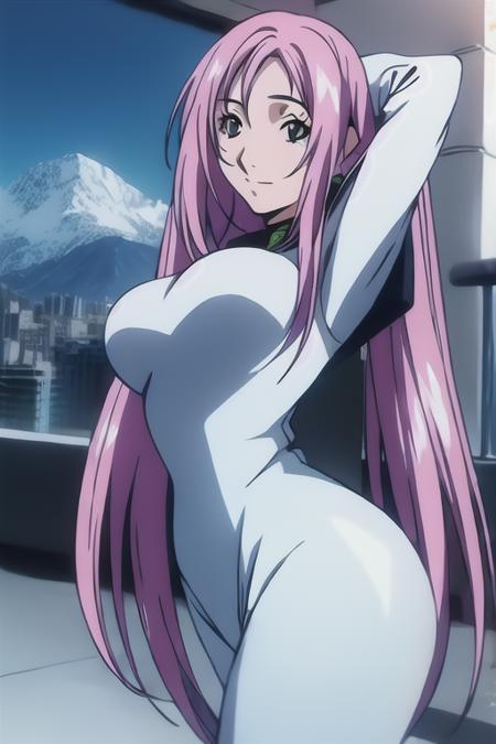 masterpiece,best quality,ultra-detailed,(perfect face, detailed face),1girl,solo,long hair,breasts,grey eyes,medium breasts,pink hair,(city :1.1),(ski suit :1.2),(Dancing in a salsa pose :1.2),(sorry face),<lora:Shimuka _ Simca-000017:0.9>,