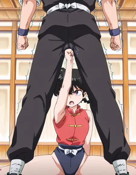 Split Punch - Nut Punch | ballbusting - Mortal Kombat Fighting Pose- 2 Views