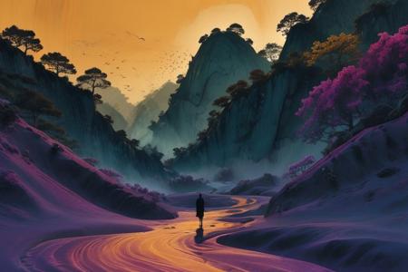 Spring North Carolina  illustration, vibrant colours, dynamic lighting, digital art,masterpiece, fantastically beautiful, trending on artstation,