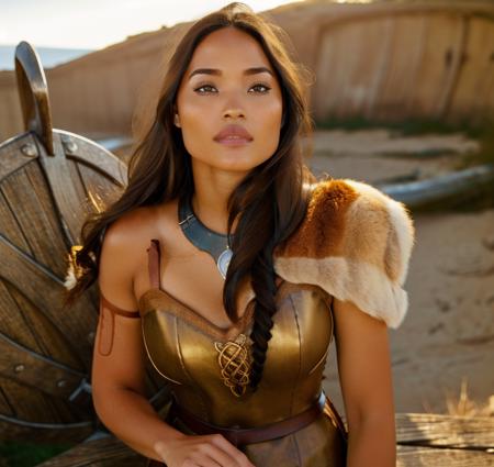 cute woman, brunette hair, caramel skin tone,  in medieval tabern  <lora:0pen:1>, professional light, cinematic lighting, fashion photography, ambient lighting, atmospheric effects,  <lora:VikingArmor:1>, as viking woman, fur,  <lora:epiCRealLife:1> <lora:Pocahontas:1>