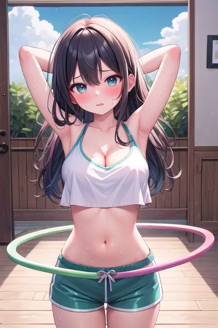 hula hoop / pullup bar