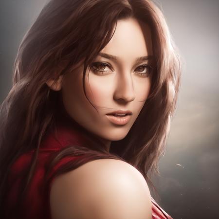 A photo of No-one14 a woman dressed as Scarlet witch,Dark brown eyes, portrait, highly detailed, digital painting, artstation, concept art, smooth, sharp focus, illustration, cinematic lighting, 4K HQ, sharp focus, (Ultra realistic [[photo]], detailed face:1.0), (detailed eyes:1.0), (realistic photo:1.1), (masterpiece:1.0), detailed background, by Antonio J. Manzanedo,