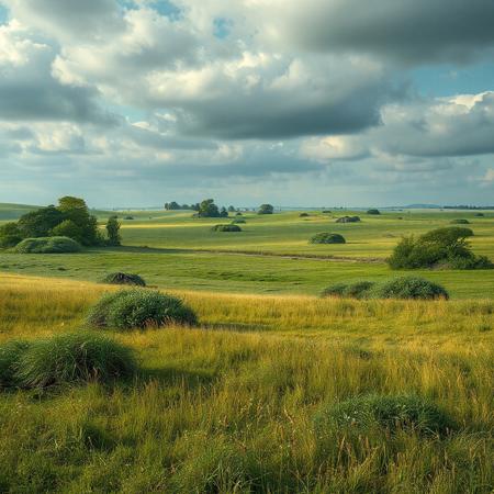 8k, source_photo, source_real, traditional media, amateur, real life photo, grassland plains, clumps of woodland, medieval, dungeons and dragons, highly detailed, photo-realistic, open plains