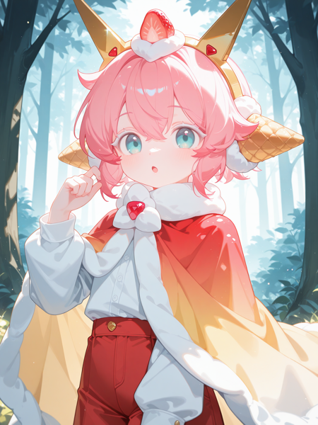 Strawberry Crepe Cookie (Cookie Run: Kingdom) - ストロベリークレープ味クッキー（クッキーラン：キングダム） Illustrious (v1)