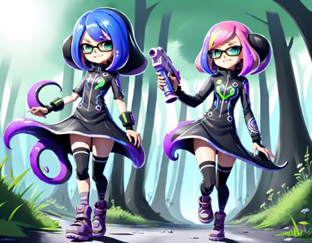 kkw-Splatoon girl walking in a forest