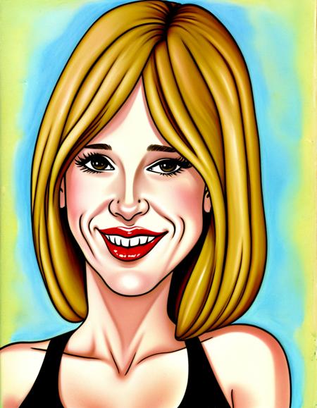 caricature of Bridget Fonda