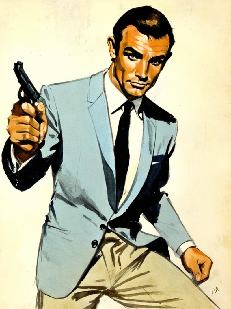 Sir Sean Connery as James Bond SDXL image by countlippe