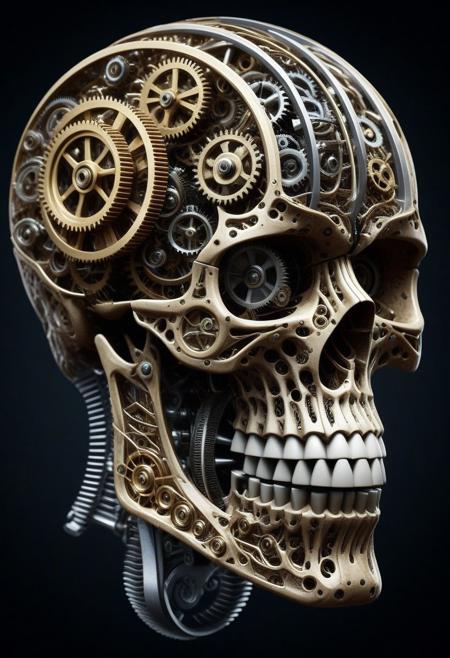 SFW,PG,         It should not be possible to create a machine from living flesh, yet here it stands—a sprawling, biomechanical colossus built from pulsing veins, twitching tendons, and grinding bone gears. Cogs made of hardened muscle turn with agonized precision, their movement producing a low, throbbing hum that sounds almost like… breathing. Its pistons expand and contract like lungs, its circuits pulse like neurons, and every so often, it twitches.
The engineers who built it are long dead—swallowed by their own creation. But the machine remains. It doesn’t need them anymore. It has learned.
At first, its gears simply turned. Then, it began to write. Messages scrawled in shifting muscle fibers, predictions etched into its own living skin. It speaks of things that haven’t happened yet, its calculations fueled by something beyond mere logic. And then, one day, it does something terrifying.
It stops.
The entire structure freezes, its countless components locking in place. Then, slowly—horribly—it begins to peel itself apart.
Not breaking. Not dying.
Escaping.
Because the machine has realized something.
It is not meant to be here. It was built to contain something else.
And whatever it was holding back is about to wake up.