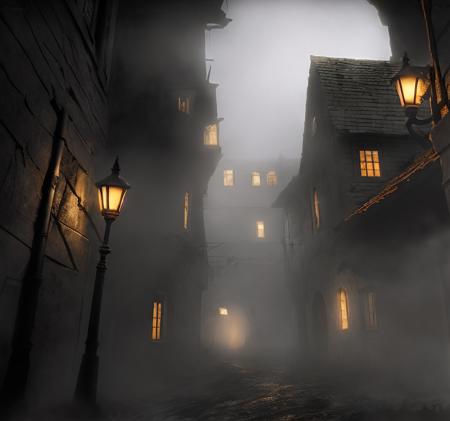 (masterpiece:1.2), (best quality,:1.2), 8k, HDR, ultra detailed, ((photorealistic)), professional light, cinematic lighting, fashion photography, ambient lighting, background, a dark and sinister gothic medieval alley, fog, Darkness, <lora:Darkness-10:1>,  epiCPhoto,