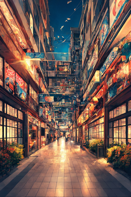 (masterpiece), (best illustration), (no humans), anime background, shopping mall, ring lighting , rim lighting,(extremely detailed CG unity 8k wallpaper),(masterpiece), (best quality), (ultra-detailed), (best illustration),(best shadow),perfect lighting , perfect anatomy , vivid colors, BgAniDusk