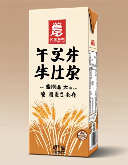 ((straw)),solo,Imagine a beautifully designed milk tea beverage packaging. The artwork on the packaging is in a sketch-style illustration, capturing the essence of a rural setting. The main focus of the illustration is a wheat field, swaying gently in the wind, and a young villager standing amidst the field. The villager is dressed in simple, rustic clothing, perhaps holding a scythe or a bundle of wheat. The color scheme should be warm and inviting, evoking feelings of nostalgia and comfort. The brand name and other text elements should complement the artwork, perhaps in a handwritten or vintage font. Overall, the packaging should convey a sense of organic, wholesome goodness, as if the milk tea inside is as pure and nourishing as the rural life it depicts,<lora:boxdrinks2:0.55>,packdrinks,text