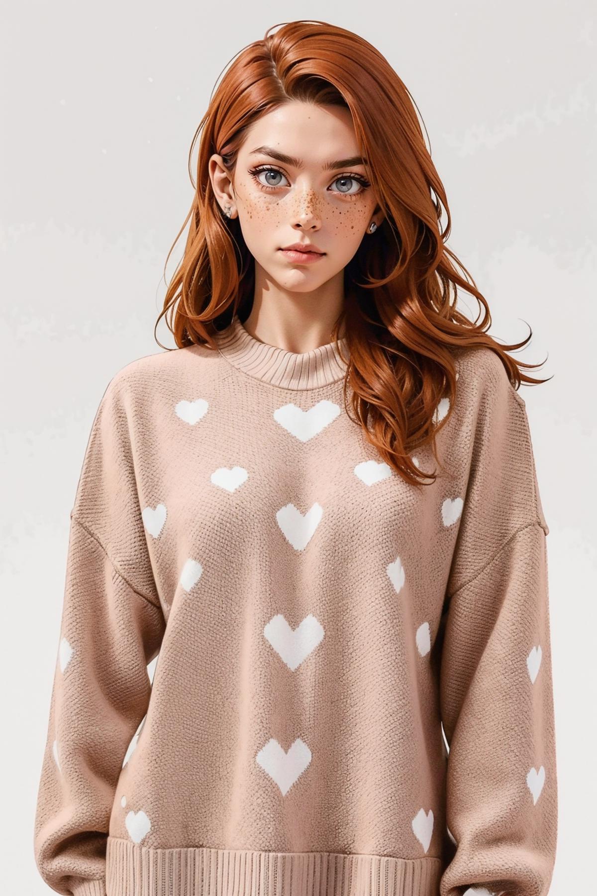 Heart Print Sweater image by freckledvixon