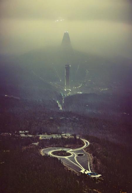 The view of Wildcat Mountain Ski Area from Mt. Washington in New Hampshire, the tallest peak in the Northeast United States. 
At only 6288 ft elevation, Mt. Washington may pale in comparison to other beautiful peaks around the world, but it set the world record in 1934 for wind speed at 231mph (372km/h), recorded by man, not associated with a tornado or cyclone.
BREAK
()Hyoer Realistic:2.0)Polaroid picture an image of Ultra-realistic New York City under Wakandan rule: ((The towering skyscrapers now adorned with intricate African patterns and gleaming vibranium accents)). The streets are bustling with people in traditional Wakandan attire, while advanced technology seamlessly integrates into everyday life. The Statue of Liberty stands proudly, its torch replaced by a glowing heart-shaped herb symbol. ((In the distance, sleek Wakandan aircraft patrol the skies as citizens from both worlds coexist in harmony.))