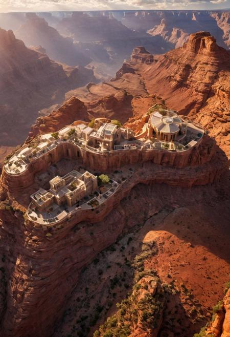 (The colonial city of the future, in the mist-filled Grand Canyon, on an unknown Earth-like planet, 2 moon on sky, Spaceship flight connects colonies:1.3), (Richard Meier:1.2), (Mario Botta:1.3), (avant-garde, future, reality, science fiction, photorealistic), (modern architecture:1.2), 
(Large Files, Ultra Realistic, 8K, 16k, FHD, HD, VFX, Perfect, Photography, composition, Architecture Sales Photography, Architecture Competition, Ultra High Resolution, Cinematography, High Resolution Image:1.1), (dramatic lighting, direct sunlight, ray tracing, clear shadow:1.2),  (real landscape:1.1), (blurred background:1.0), (urban background, more_details) ,
ac_neg1, great lighting, clear, hillscastel, stacked