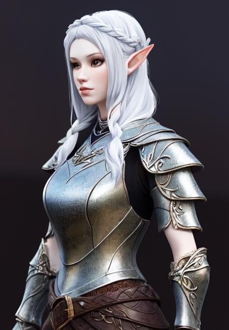 a woman, sfw, <lora:Snow_Elves-Female:0.8>, Snow_Elves-Female, 1girl, solo, armor, porcelain skin, diamond body, smooth, clear skin, (masterpiece, best quality, absurdres, detailed, ultra-detailed:1.3), gorgeous, (trending on CGSociety, trending on pixiv, contest winner:1.3)