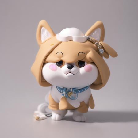 (masterpiece, best quality:1.1)Chibi,A  little  small  cute  dog   in a  clothes  with a  hat ,Soft light , white background, <lora:Chibi Animals:0.75>