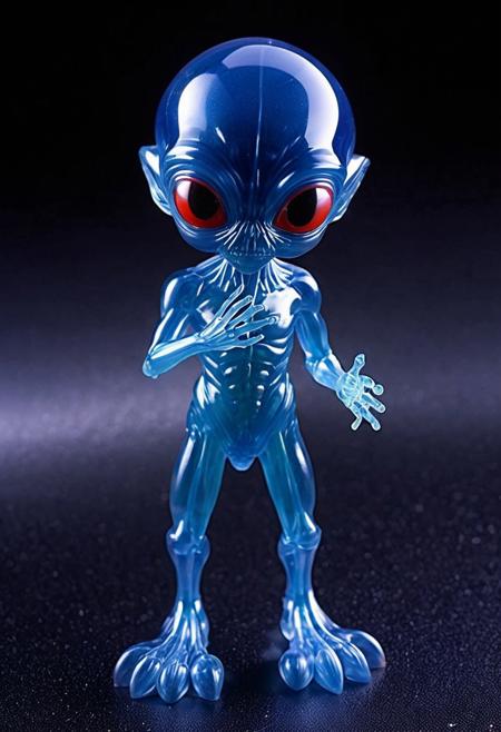 XCYP Art Toy,A Little alien, japanese sofubi EVA Material) Artist Design Piece,Award-Winning Lens,Highly Detailed,Ultra High Resolution,32K UHD,Clear Focus,Best Quality,Masterpiece.,