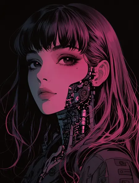 Neurocore Anime Shadow Circuit by ChronoKnight - [FLUX, IL, ZIT]