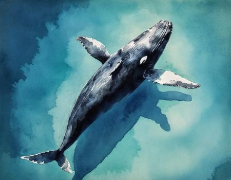 close-up a whale underneath swimmers in a crystal clear ocean seen from above,  highly detailed,  watercolor and ink,  wide angle,  vibrant colors,  beautiful people swimming,  minimalism,  caustics,  seafoamBase model: juggernautXL_version6Rundiffusion.safetensors, watercolor, <lora:Aether_Watercolor_and_Ink_v1_SDXL_LoRA:0.800000>
Steps: 30, Sampler: DPM++ 2M SDE Karras, CFG scale: 4.0, Seed: 8263272888378766000, Size: 1152x896, Model: RunJuggerDiffusion_TensorVAE: 6ee2b4450f9a", Version: v1.6.0.75-beta-4-4-gb3d76ba, TaskID: 657782719652236872