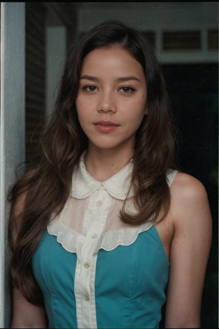 analog film photo solo, realistic, ((indonesian woman)), (((Long Hair, Long Layers Hairstyle))), (dark orange retro simple dress with white peter pan collar), ((lunar base interior)), high detailed, 8k, clear facial features, <lora:PAseer-SD15-LCM Quick:1> <lora:ReaLora:.2> skin <lora:AbbieCornish_smf_lora_v02:0.8> 4b6i3c-smf <lora:RStyle_-_Photography_Style:.2> rstyle  . faded film, desaturated, 35mm photo, grainy, vignette, vintage, Kodachrome, Lomography, stained, highly detailed, found footage