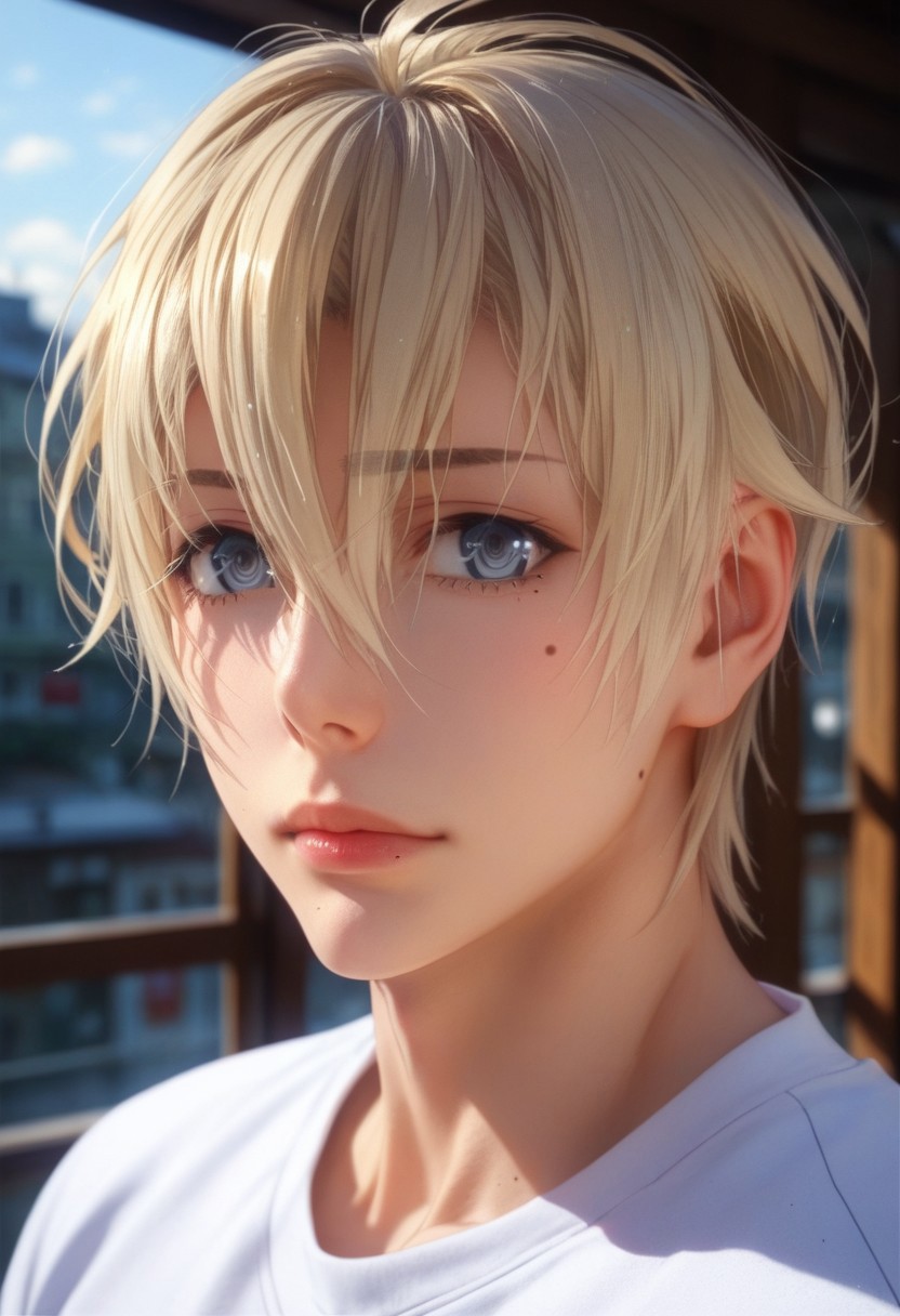 (score_9, score_8_up, score_7_up), 1boy, gorgeous boy, athletic body, detailed face, kawai boyl, Expressiveh, <lora:add-detail-xl:1>, cute face, cute boy, (muscular:1.1),easynegative, cinematic lighting, day, window, city outside the window, perfect quality, high quality, ambient occlusion, raytracing, source_anime, cold lighting, realistic skin, blum effect, masterpiece, absolutely eye-catching,
yuuto_kiba, blonde hair, grey eyes, short hair, hair between eyes, mole, mole under eye, high school dxd hero, standing, front angle, full body, focus face,
