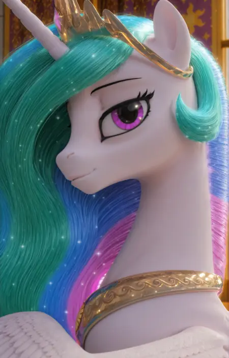 My LIttle Pony, Princess Celestia (Clopician style) Illustrious