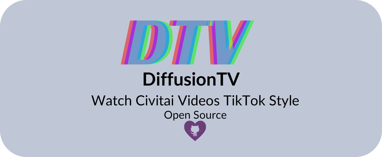 DiffusionTV: Watch Civitai Videos in Tiktok Format