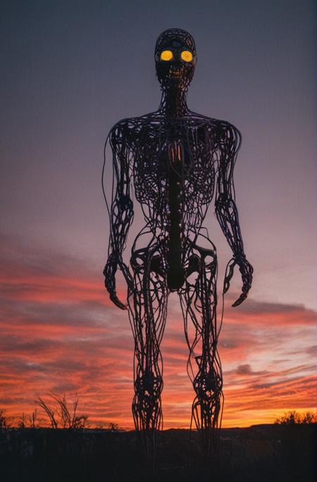 ((Introduce quality iteratively))((photographic expressive visual metaphor dusk photo expressig a horror game where an artificial neural network learns human emorional response allowing machine learning model to recreate any human's fears.  the neural-ai technology mentally causes physical pain))(evocative depth of field)(absolute sharpness)(true black point)(art of genius)(relativistic gradients)((vibrant colorful saturated hues))((dark corners vignette))
<lora:LCM-LoRA-XL_V1:0.21>
<lora:SDXLHighDetail_v5:0.3>