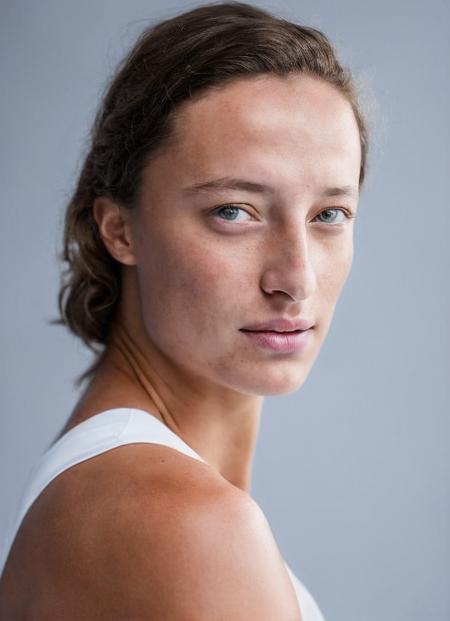 portrait of sks woman, feminine, epic (photo, studio lighting, hard light, sony a7, 50 mm, matte skin, pores, wrinkles, colors, hyperdetailed, hyperrealistic), <lora:lora_iga_swiatek_320:1.4>