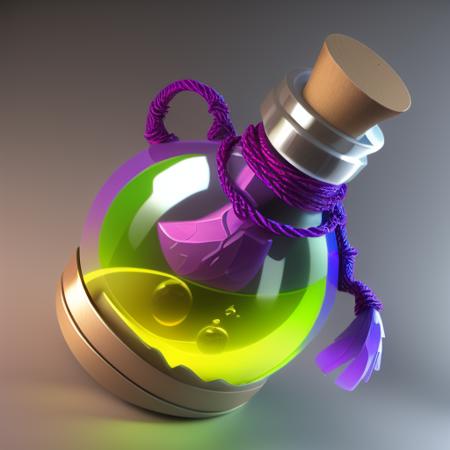 (purple),Game ICON, masterpieces, HD
Transparent background, 3D rendering
2D, Blender cycle, Volume light,
No human, objectification, fantasy, a bottle,(((3 Feathers))), pendants, red rope, cartoons,
<lora:魔法瓶2:1>