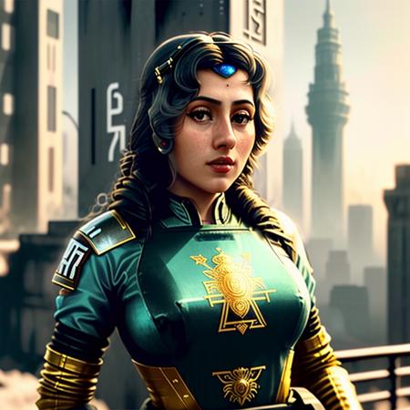 <lora:Madhubala:1> (extremely detailed CG unity 8k wallpaper, hasselblad award winner), beautiful detailed photo of Madhubala woman, beautiful Madhubala woman in the futuristic combat suit, <lora:stylepunk_kVoidEnergy-000001:1>, disdain and angry, serious look, (Palace of Soviets background), (close up), cinematic lighting, ambient soft lighting, dramatic lighting, diffused soft lighting, (detailed background with Soviet cyberpunk Moscow:1.4), (futuristic Moscow), (futuristic USSR), imperial style, elite, rich, highly detailed, intricate, small breasts, 8k HD, full body 8k render, photorealistic digital art trending on Artstation 8k HD high definition detailed realistic, masterpiece, high quality, sharp focus, hdr, cinema shot, trending on ArtStation, Intricate, High Detail, Sharp focus, dramatic, photorealistic painting art by midjourney