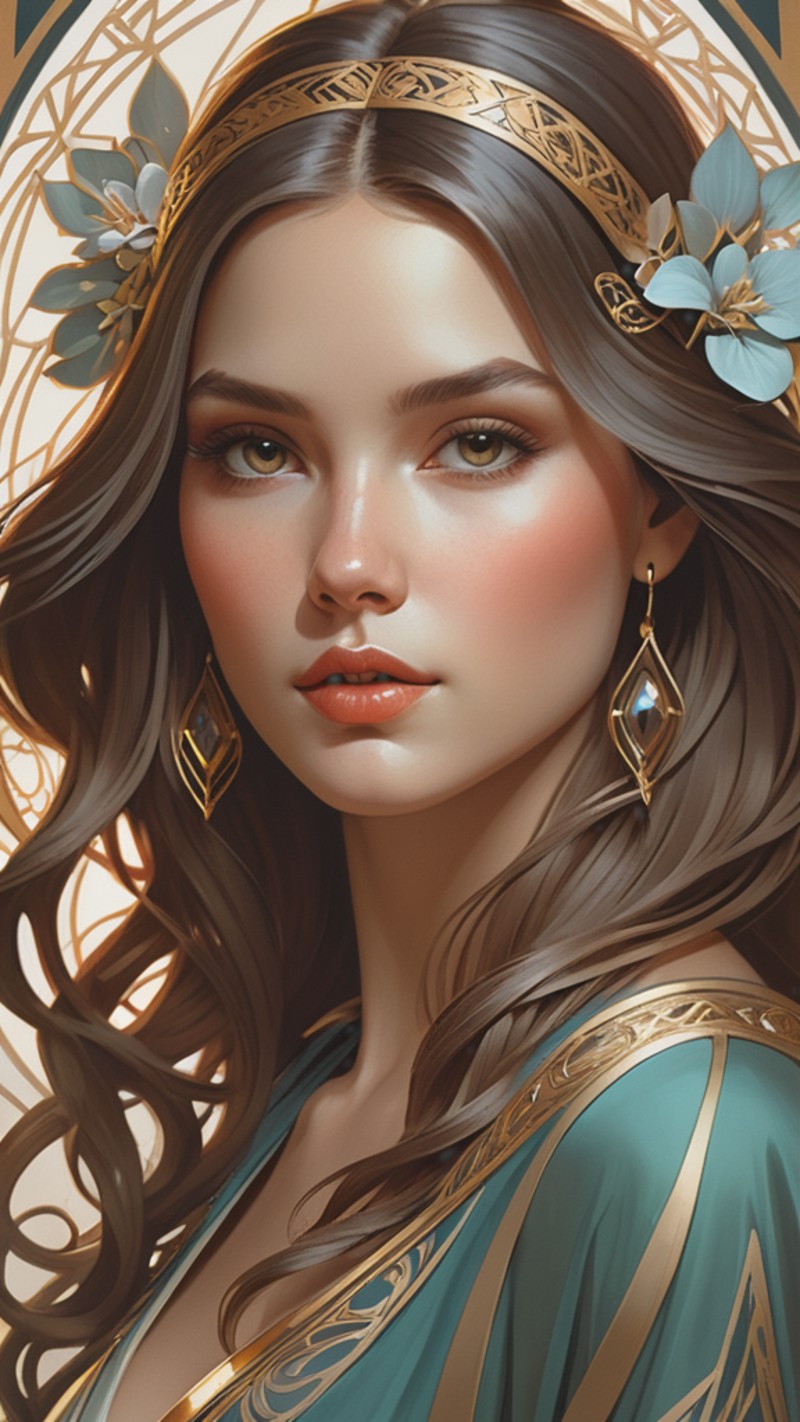 ultra realistic illustration of a stunningly beautiful young woman, intricate, elegant, sharp focus, smooth edges, highly ...