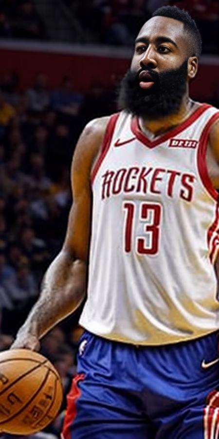 James Harden,James Harden dunks,half body photo of monk 52 y.o man, hands down, 8k uhd, high quality, dramatic, cinematic<lora:James Harden:0.7>