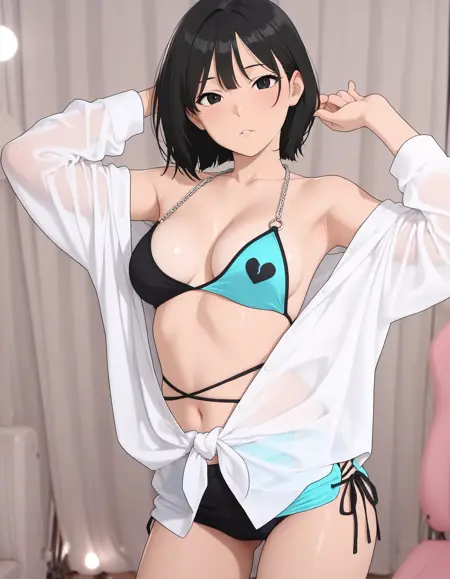 Clothing: Two-tone bikini