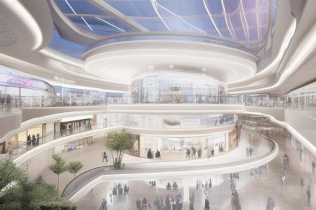 (masterpiece),(high quality), best quality, real,(realistic), super detailed, (full detail),(4k),8k, atrium, interior design of shoppingmall, LED screen, people, sunroof, sunlight <lora:shoppingmall-atrium:1>