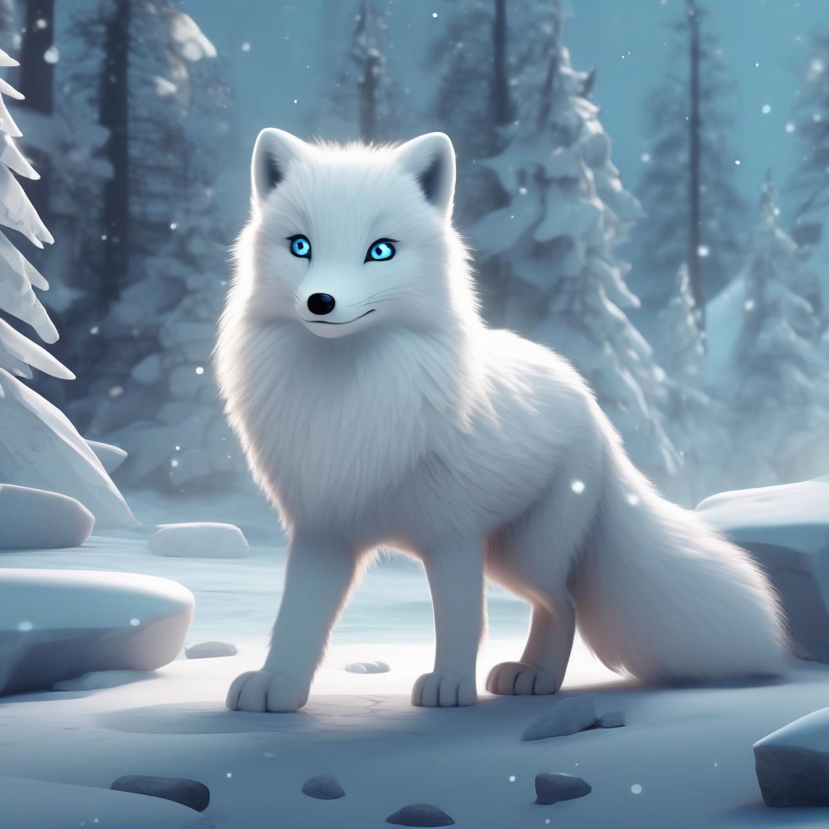 3d Winter Fox - 3d Winter Fox | Stable Diffusion LoRA | Civitai