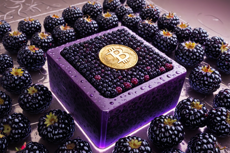 a silver polkadot coin with textured logo, polished finish with purple juice glow, blackberry vine patterns, solo, blackberryworld, matte finish with blackberry juice stains, purple shimmer, blackberryworld, a crypto mining farm with glowing rigs covered in blackberry vines, cooling fans dripping with purple juice, blackberry flowers scattered, detailed background, blackberryworld, displayed in a safe with blackberry vines, glowing purple, blackberryworld, dynamic angle, wide shot, a glowing cube with blackberryworld patterns, floating with purple juice glow, nearby, blackberryworld, best quality, vibrant colors, photorealistic style, high detail, high-definition, hyper-realistic, extremely high-resolution details, fine texture, incredibly lifelike, realistic, not fantasy, not anime, not drawing, highres, 4K resolution, source photo, realistic photo, masterpiece, best quality, amazing quality, very aesthetic, ultra-detailed, soft lighting, golden tones with blackberry purples, warm gold hues with purple juice accents, blackberryworld, soft light with blackberry juice glow, purple shimmer, blackberryworld, dynamic angle, wide shot, <lora:Blackberryworld_Morth:1>