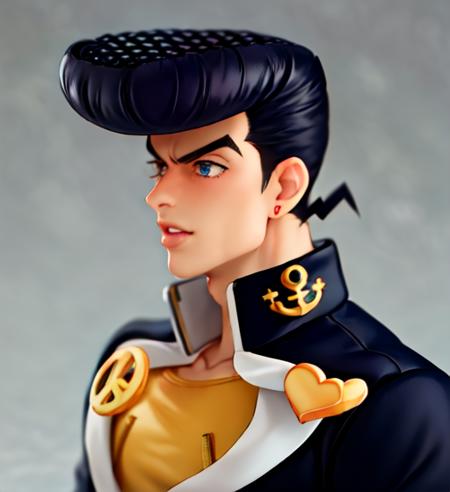 1boy,  <lora:josukejojo2:1.2> , solo, gakuran ,(best quality), (ultra detailed),(highres), absurdres, ((josukejojo)), closeup headshot photo,  figurine, pvc <lora:figmaAnimeFigures_figma:1> figma figure