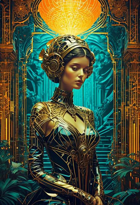 club flyer, music poster, baroque inspired sculpture, ethereal ambiance, dark matter art, split toning, bold color scheme, techpunk, by Neotropical, chalk art, baroque sci-fi,
Pytopia live stream 2016, Style of Anton fedeev, retrofuturistic film noir atmosphere, neoclassical clarity, geometry-inspired, sun-kissed palettes, Albert Joseph
Moore, New ep/mix1-ep2, Style of art nouveau elegance, beeple, intricate cut-outs, Yasmina beach, Antoni gaudí, synthpunk, neoclassical figures, hyperspace noir, style of ominous vibe, style of art nouveau ornamentalism, tonal
approach, Eliod ekf a, rave poster,