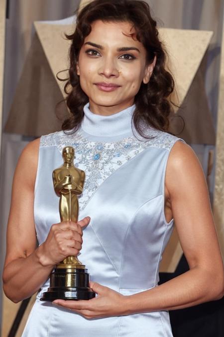1girl, solo, Academy award winner, holding a trophy, grin, sleeveless turtleneck dress, female focus, photorealistic, soft colors, masterpiece, high quality, (high detailed skin:1.1)
 <lora:amber_rose_revah_lora_v01:1> arr86