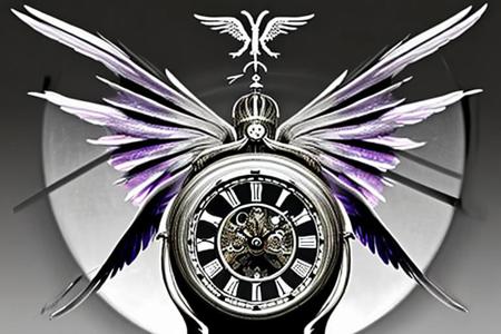 Clock with wings and talons