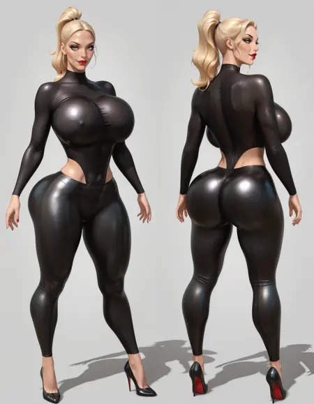 Highleg leotard and leggings