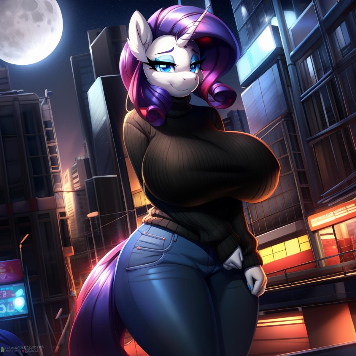 Anthro Rarity MLP image by Aigenerater