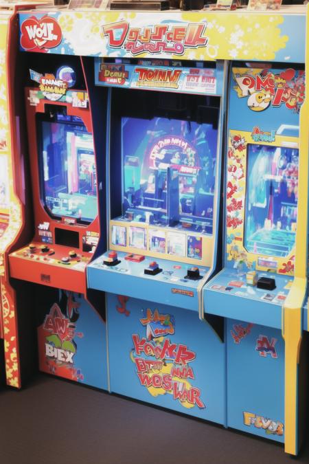 arcade, arcade cabinet, <lora:Arcade V1:0.6>