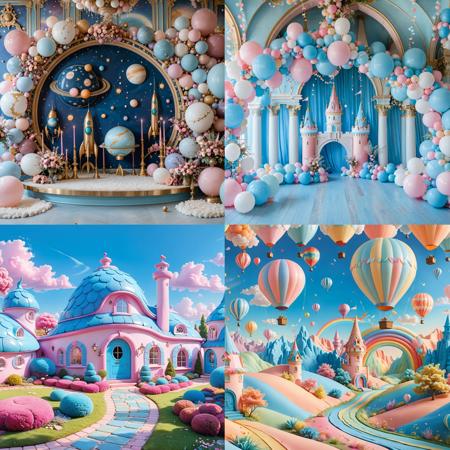 TQ - Rainbow Kid Backdrops XL TQ - Kid Backdrop